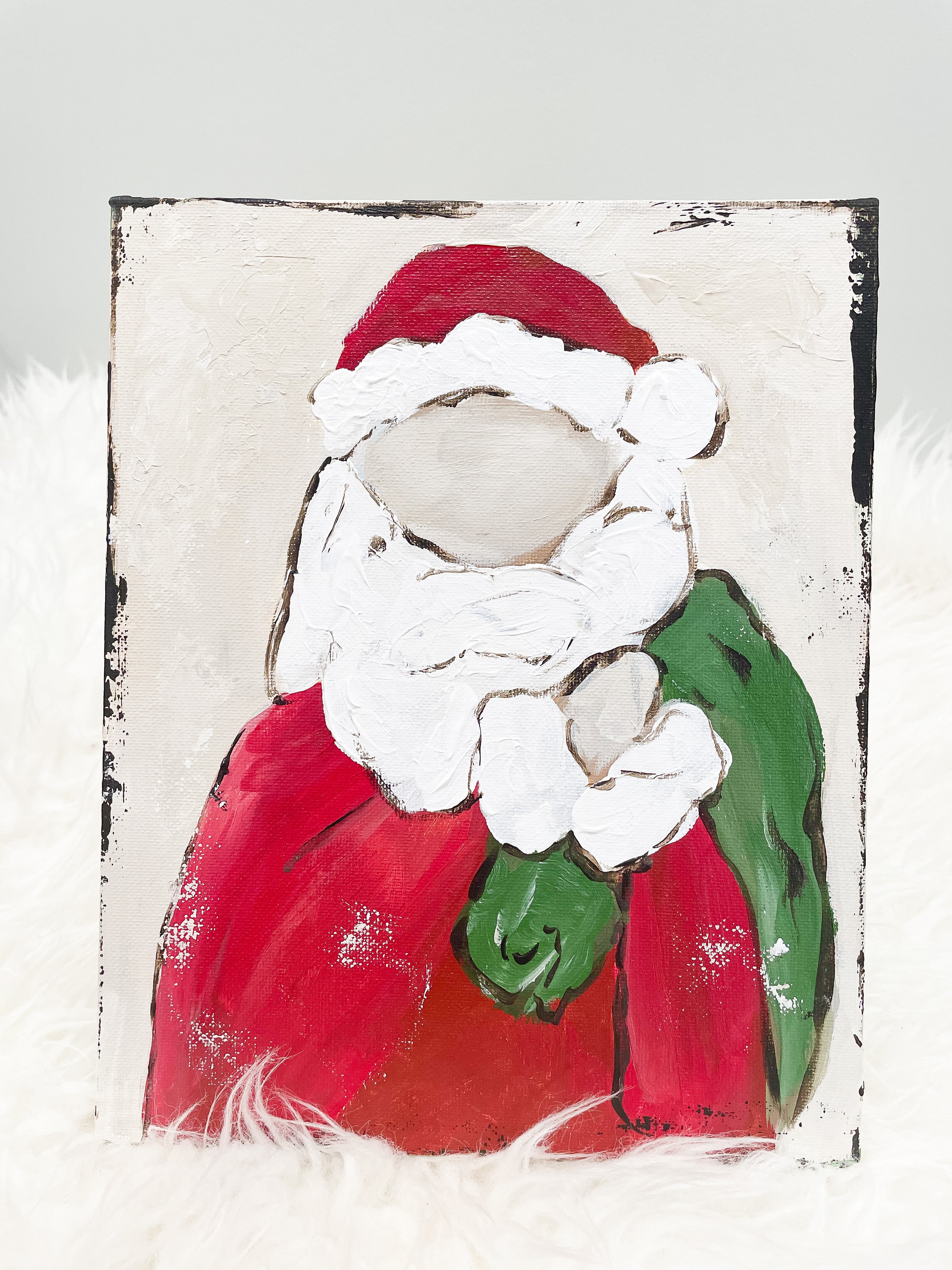 ORIGINAL Santa 8x10 Canvas Panel RTS – Mackenzie Kissell Art