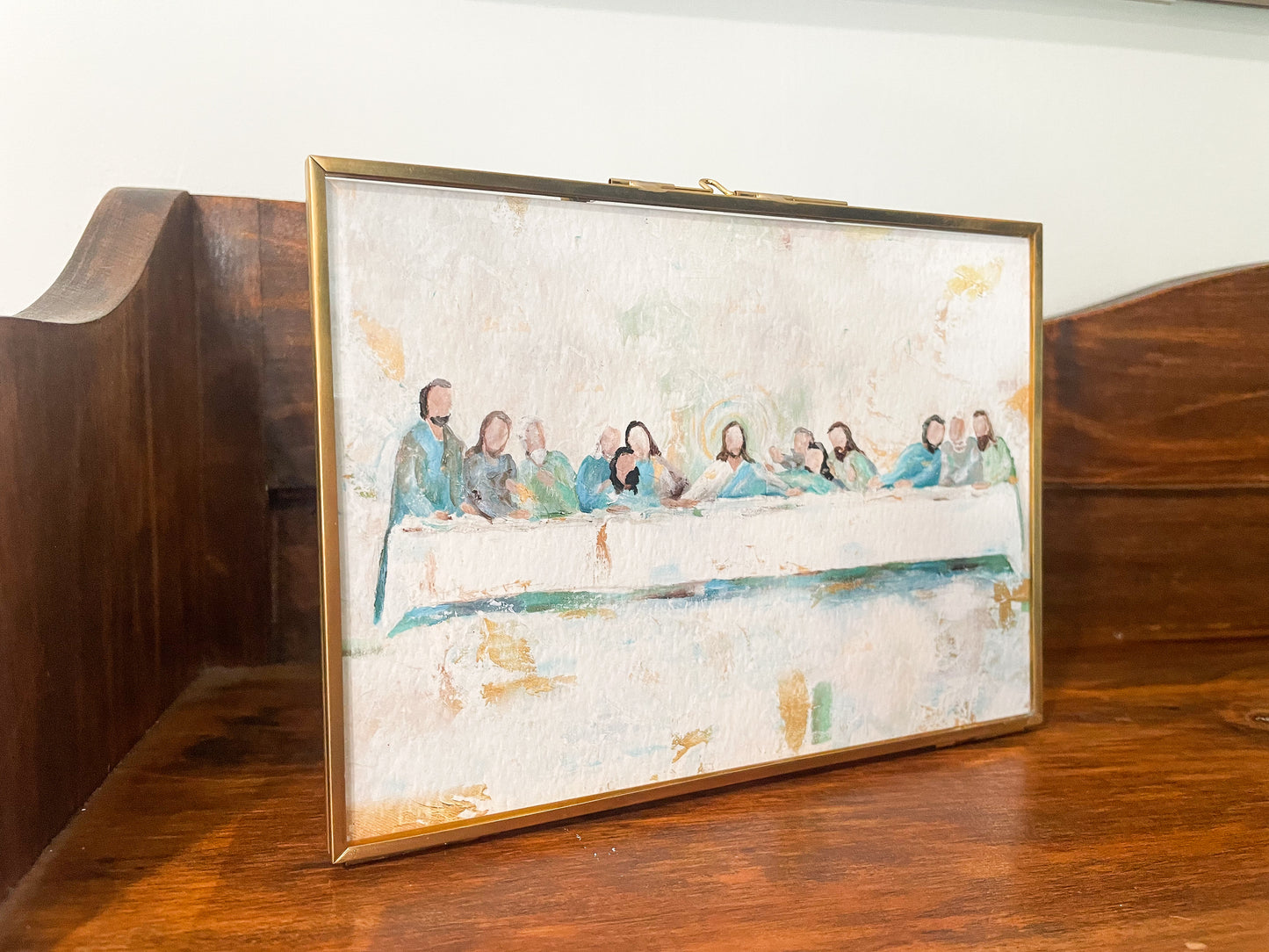 Ready to Ship Glass Framed Last Supper Print