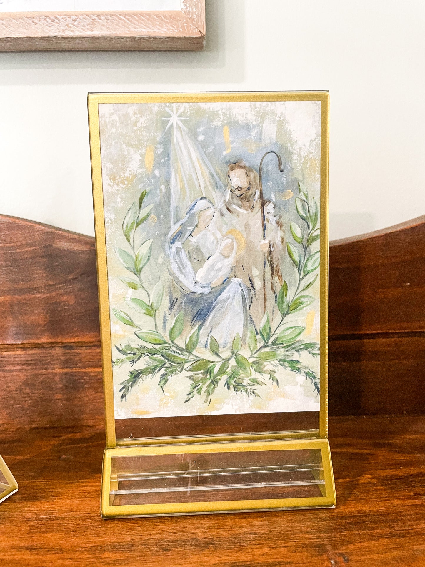 Ready to Ship Acrylic Framed 'Modern Nativity' Print